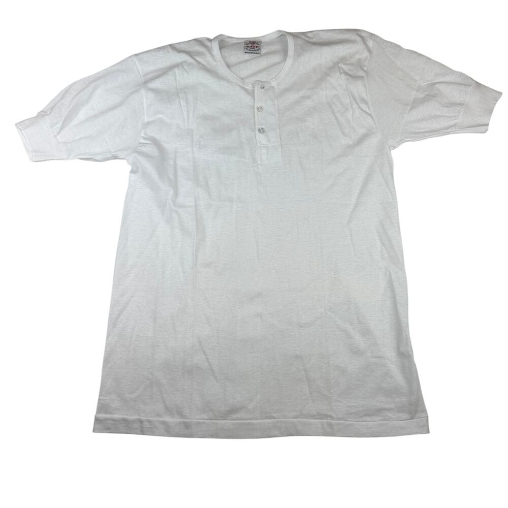 RACE Brand Henley Undershirt Size 42 Vintage White